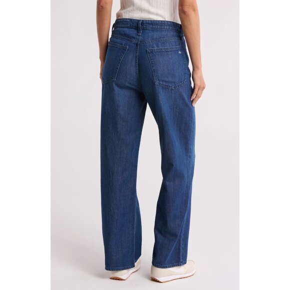 NWT Rag & Bone Lori Mid-Rise Wide Leg in Dark Wash Cloud Denim Jeans 30 - Picture 7 of 7